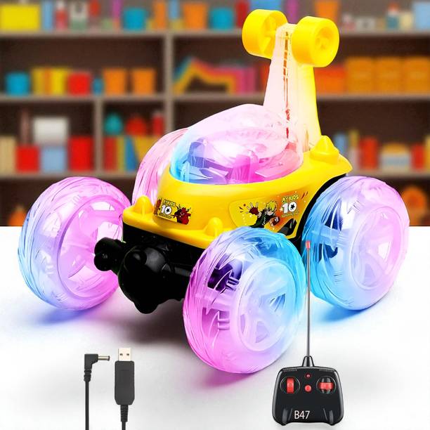 Mahi Zone Rechargeable Remote Control 360 Degree Stunt Car Music & Lights for Kids_M785