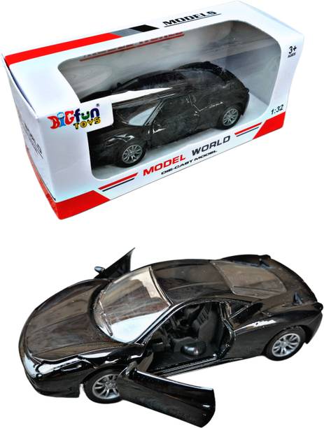 Ruhani Toys & Gift Gallery Ferrari Metal Super Car with Openable 2 Doors for Kids (Black)
