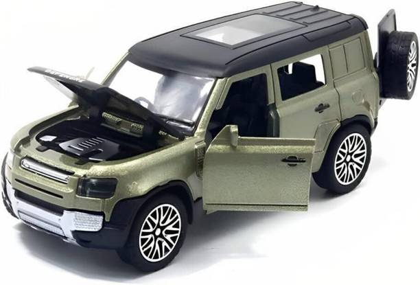 Xcillince Toys Presents_Defender Car Metal Body Openable Doors, Bonnet Pull-Back Action_A12
