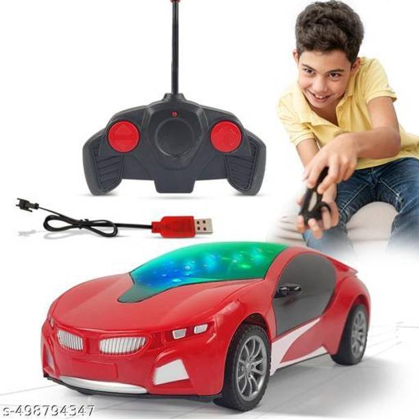 AashiNova 3D Rechargeable Remote Control Racing Car Toy for Kids with Lights
