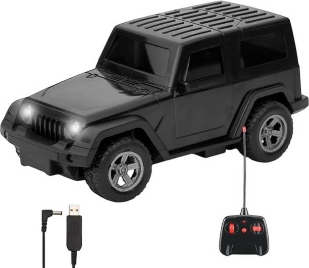 KAVANA Thar Car Remote Control 3D with LED Lights & Music, Chargeable