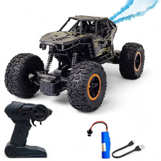 fizz Remote Control Metal Car for Kids with Mist Smoke Monster Truck rock crawler_KF7