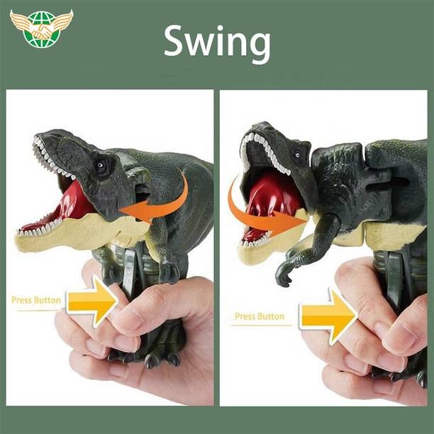 Orelius Fire Dinosaur Toy |Head Tail Rotate 360 Degree | LED |Trigger |Jurassic