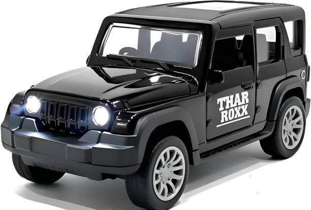 Dillimart Thar Roxx Alloy Die-Cast SUV Toy Car with Light & Sound, Openable Doors