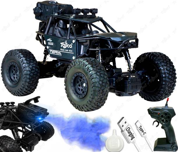 Toyco Rock Crawler 1:16 Offroad Monster RC Car with Smoke Function & Rechargeable Car