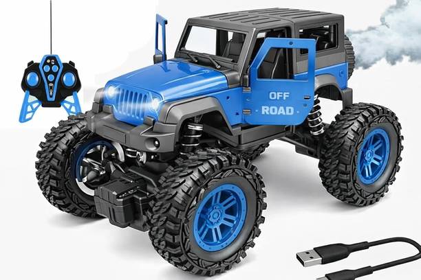 ZUNBELLA Remote Control Car with Mist Spray Action Flashing Lights Rechargeable RC
