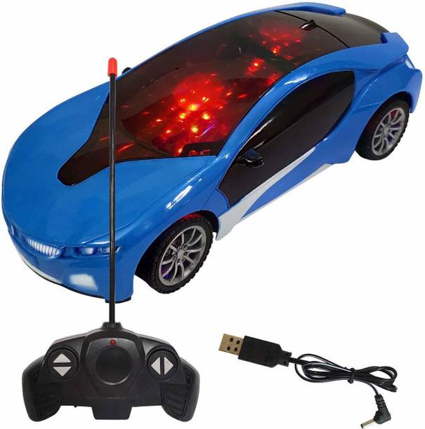Aganta Remote Control Car Electronic 3D Lights Car with Chargeable Battery and Charger