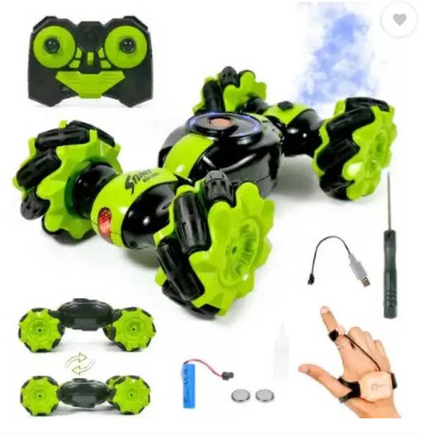 JRCLUB Rc Stunt Car Double Rotating Off Road 2.4Ghz 4x4 Gesture Sensing with smoke_FSN