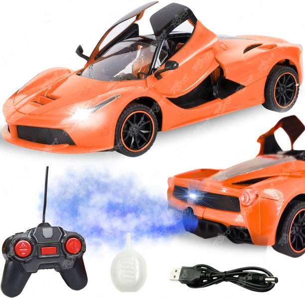 Toyco Rechargeable Super Car with SMOKE Function, Openable Doors & Lights