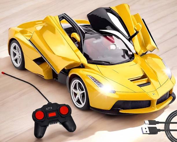 Just97 Rechargeable Farrari Style Remote Control Car With Opening Doors_RAC-G69