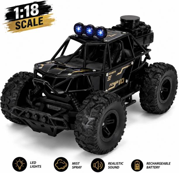 joymax rc car with Mist Spray, LED Lights & Sound | Rechargeable Off-Road Monster Truck