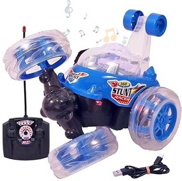 KAVANA Remote Control Rechargable 360° Twisting Stunt Car for Kids Music & Lights_05