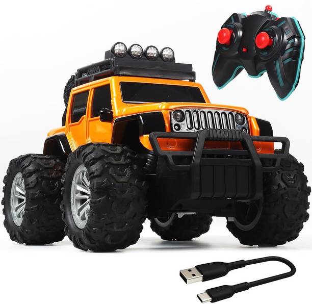 वेम्बली Rechargeable Adventure Jeep Off Roader All-Terrain & 4 Headlight Mode RC Car