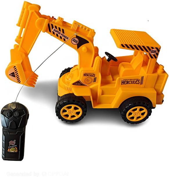 opsstore MINI RC JCB TOY WITH LIGHT 2FUNCATION(FORWARDREVERSE) PLASTIC CONSTRUCTION TOY