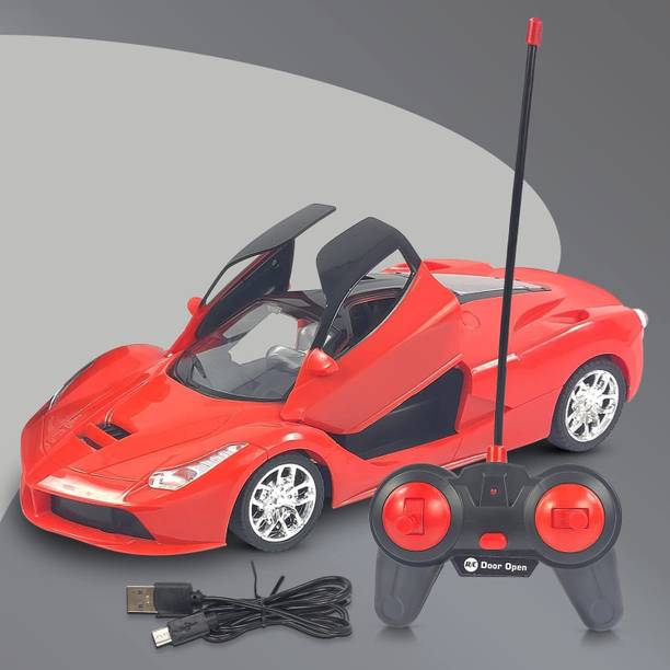 KHELOZZ Rechargeable Ferrari Style Remote Control Car With Opening Doors for kids
