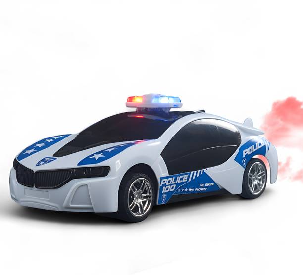 SMART BOY RC Police Car with Lights & Smoke Effect for Kids M-6886