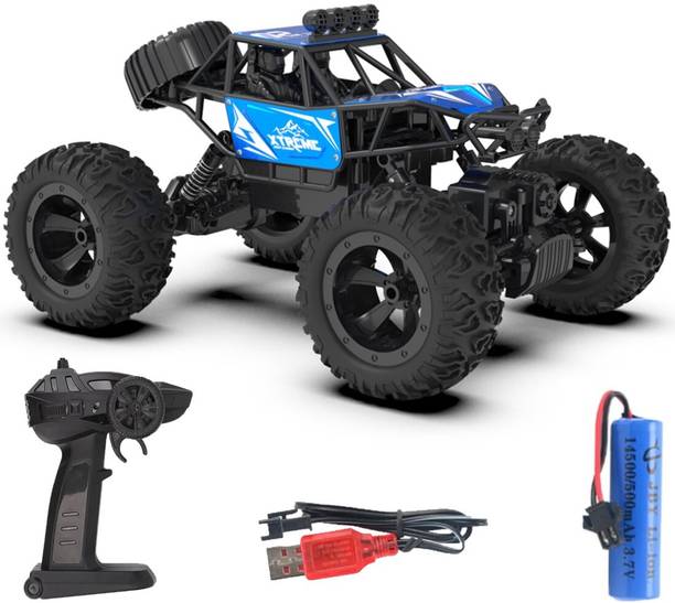 CADDLE & TOES Remote Controlled Rock Crawler RC Monster Truck, 4 Wheel Drive, 1:18 Scale