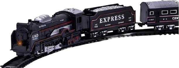 rtdnitish Electric Toy Train Set for Kids with Track & Lights – Battery Operated