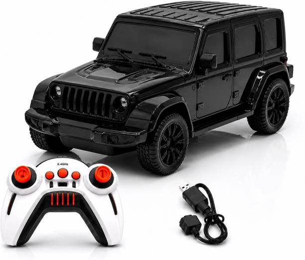 himanshu tex 1:14 RC Gaddi Roxx Fully Functional SUV with LED Lights And Rechargeable Battery