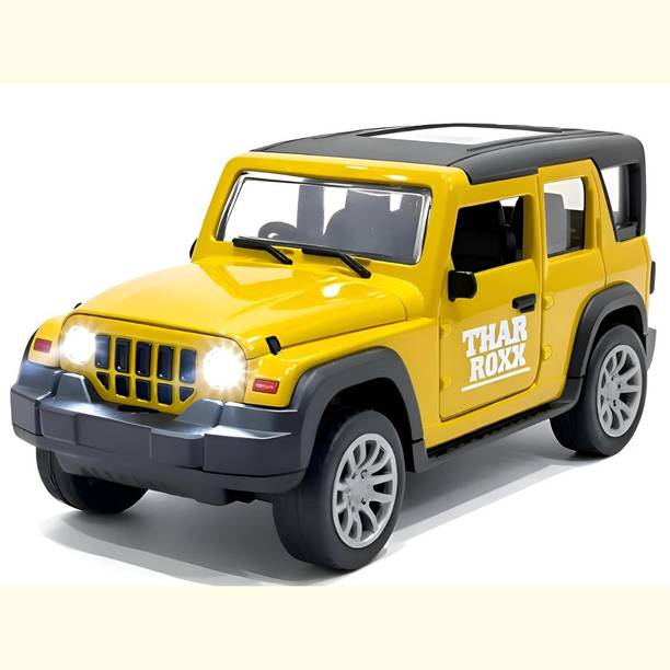 Dillimart Thar Roxx Alloy Die-Cast SUV Toy Car with Light & Sound, Openable Doors
