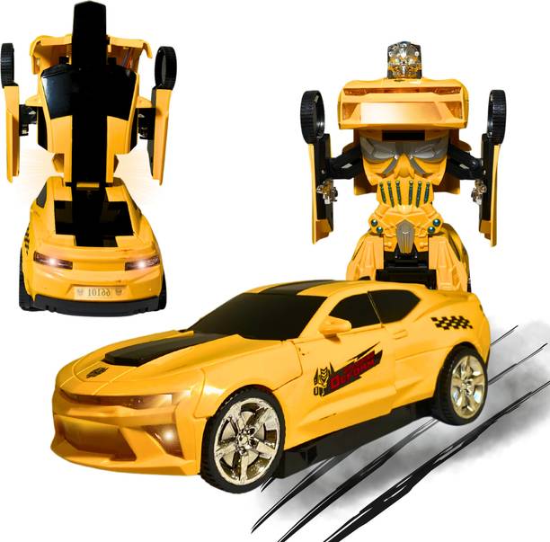 TOYTOPIO Transforming Robot Car Toy for Kids | 2-in-1 Auto Transform & Light Sound