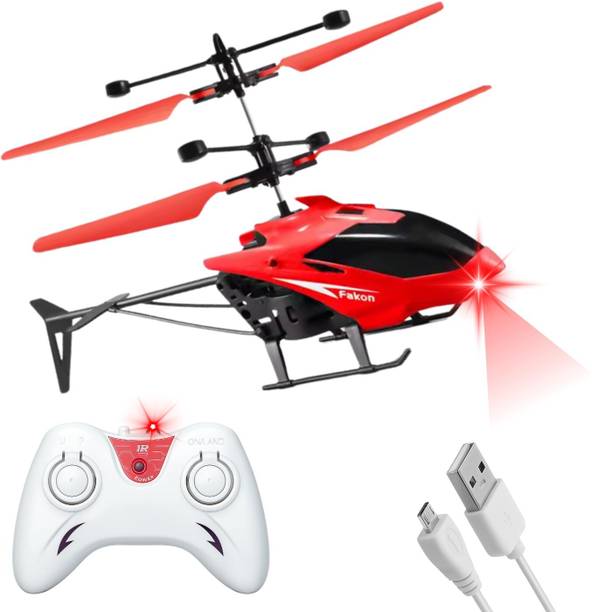 AashiNova Rechargeable RC Helicopter for Kids | Hand Gravity Sensor & LED Lights