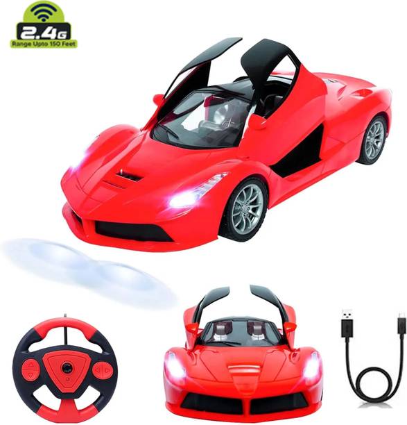 AASHI ENTERPRISES Ferrari Style RC Sports Car Toy with Open Doors & LED Lights