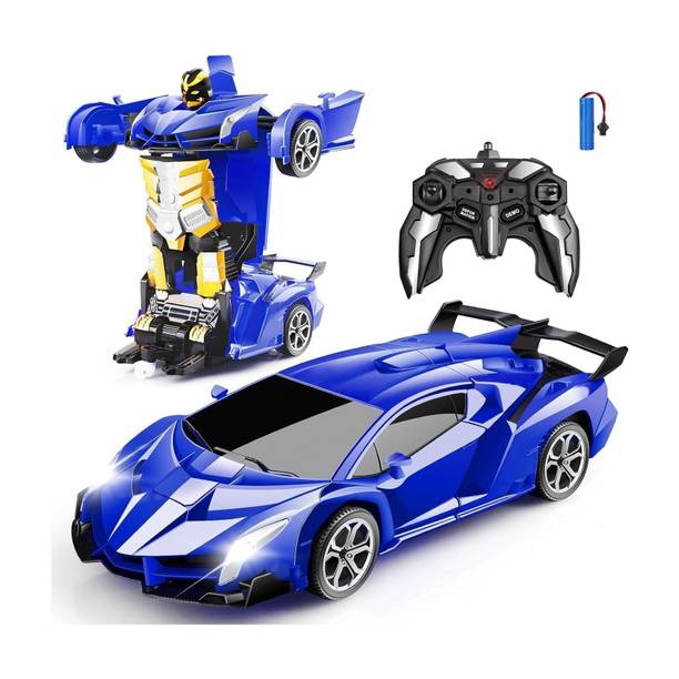 PAPASpace 2-in-1 Transforming RC Car Robot One Click Deformation 360 Rotation Rechargeable