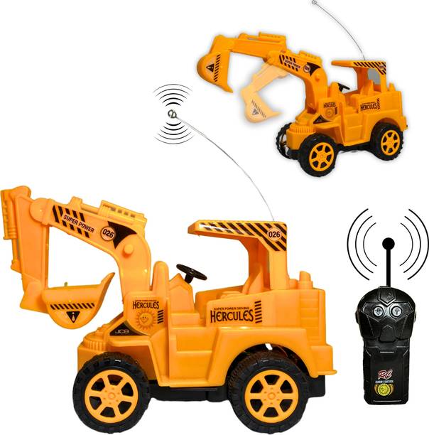 TOYTOPIO JCB Bulldozer Toy for Kids | Battery-Operated RC with 2-Way Remote Control