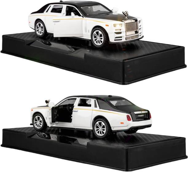 Ruhani Toys & Gift Gallery Diecast Alloy 1:32 New Roll Royce Metal Car With Light And Sound (White)