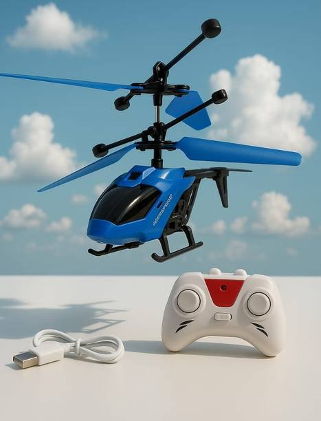 ANJALLLI Remote Control Rechargeable Helicopter with LED Light