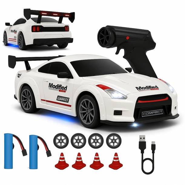 DWH RC Drift Car High Speed GTR 4X4 Remote control car for Kids with Extra Tyres
