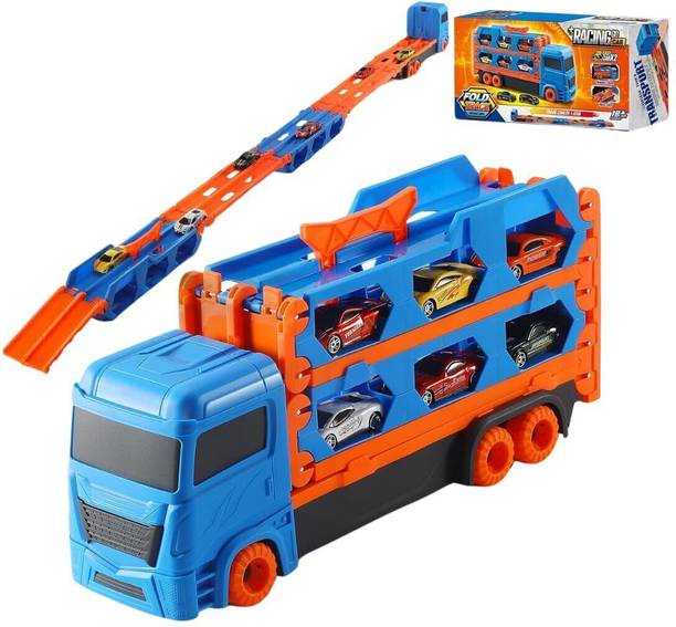 VikriDa Big Hauler Storage & Deform Transport Truck Toy - Blue Color