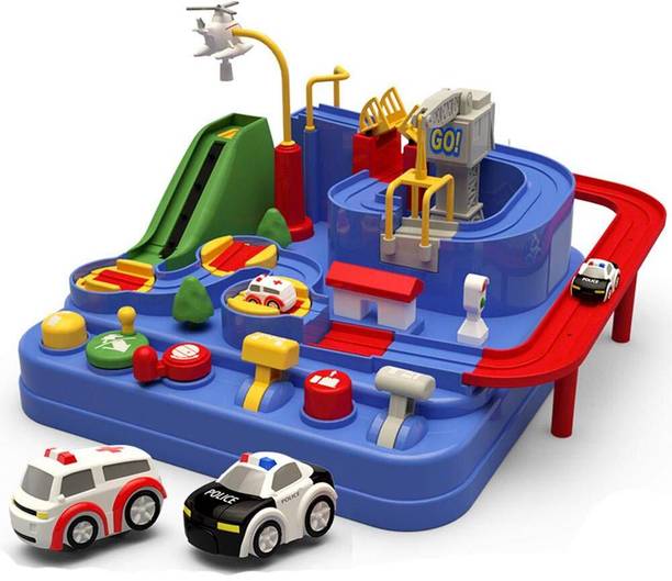 Jilani Racing Track Parking lot with 4 Cars for Kids