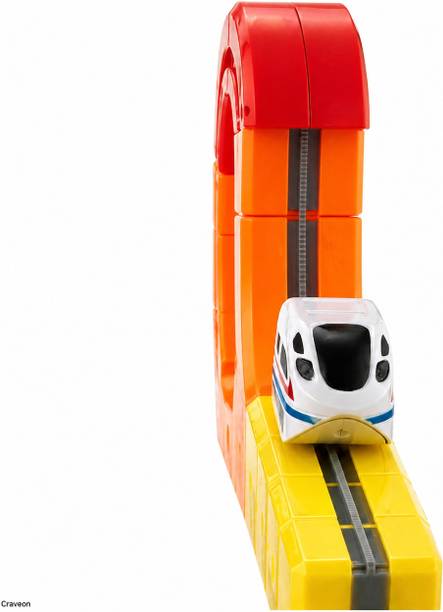Craveon DIY Cube Track Train Toy Set 51 PCS Electric Rail Car Kids Learning Toy