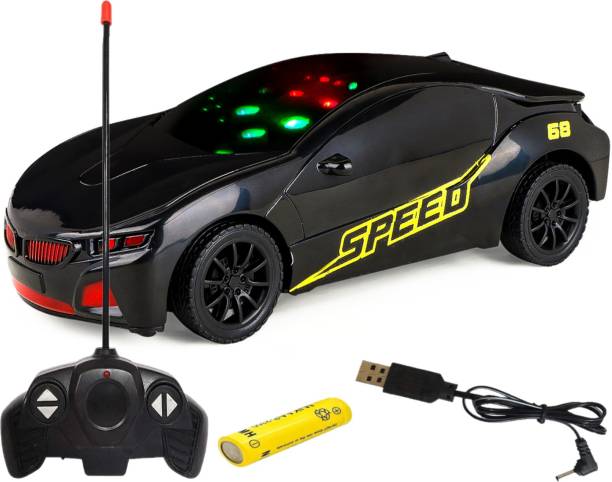 CADDLE & TOES Famous Car Remote Control 3D with LED Lights, Chargeable