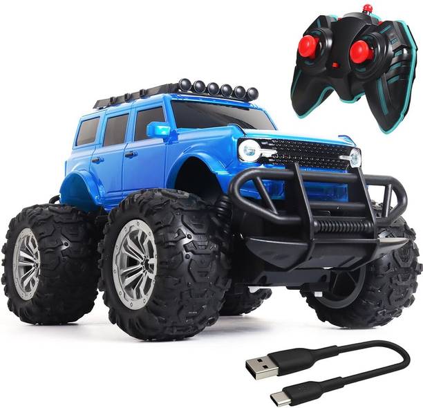 वेम्बली Rechargeable Adventure Jeep Off Roader All-Terrain & 4 Headlight Mode RC Car