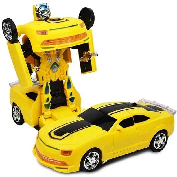 iChoice Deform Robot Car Toy with Light and Music 2in1 Transformer Robot Car for Kids