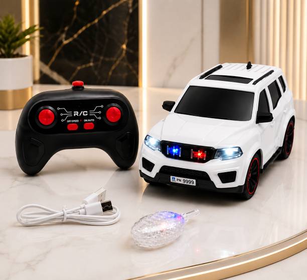 TOY MACHINE BY GPE Scorpio N R/C SUV Car Toy 1:18 with Smoke, Police Lights, Siren A974