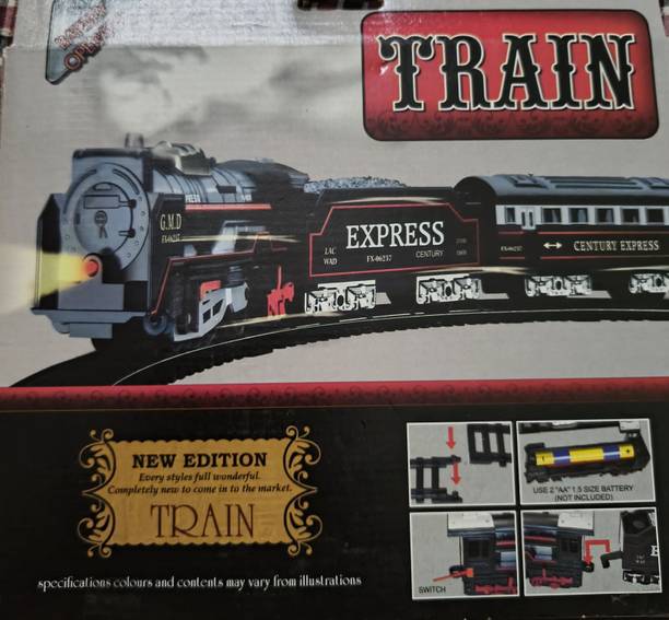 SparkORa Battery Operated Express Toy Train with Light & Sound Kids Train Set