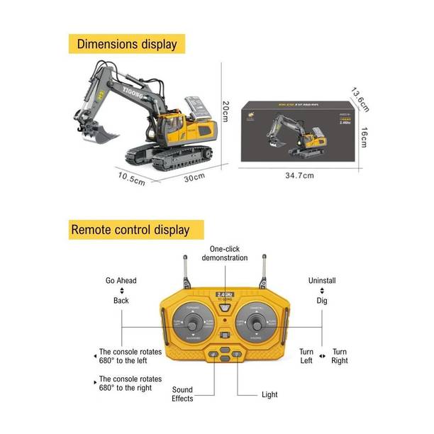 miza Remote RC excavator