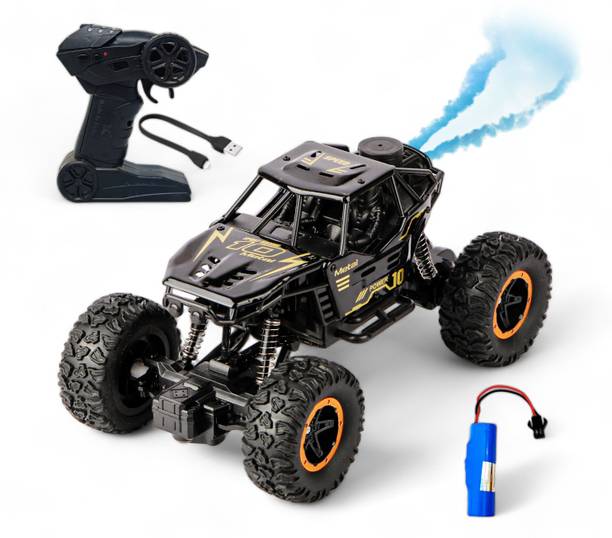 fizz Remote Control Metal Car for Kids with Mist Smoke Monster Truck rock crawler_TJ5