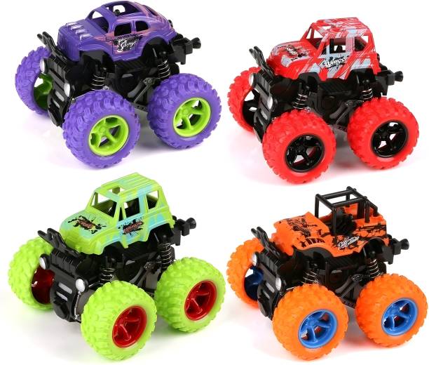 Zenex store Monster Truck Push & Trucks Friction 360 Degree Stunt Rotate Toy Car for Kids