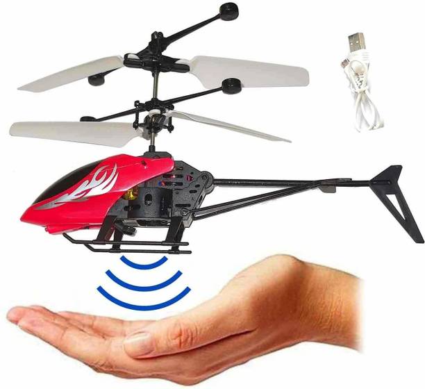 ETICAF Kids Plastic Induction Type 2-in-1 Flying Indoor Helicopter