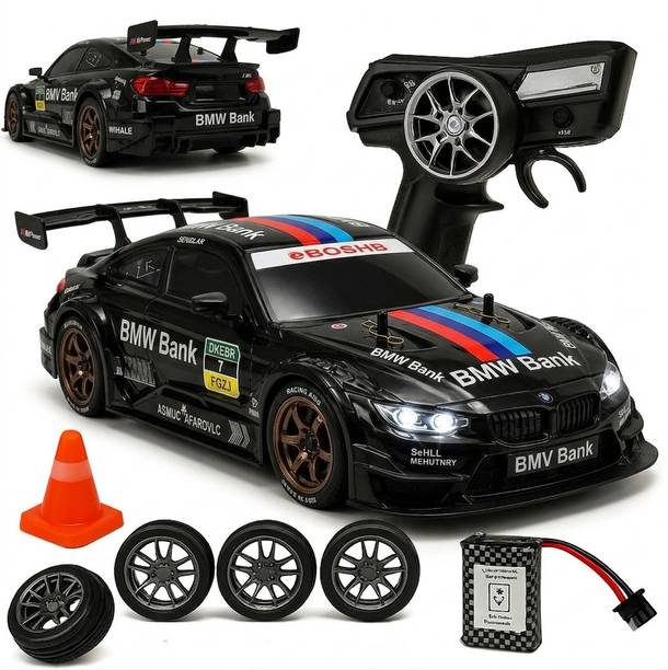 Flytek High Speed 4X4 Remote control car for Kids rc Drift Car for kids- Cones, Tyres