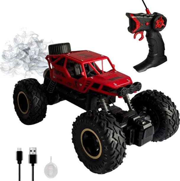 LILPLAY Monster Truck, Rechargeable Remote Control Car for Kids, RC Car with Smoke