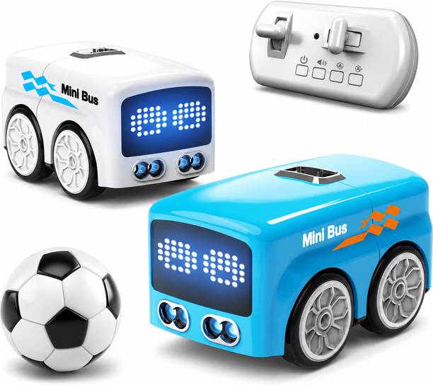 KIDZELO Magic Mini Bus Intelligent Inductive Line Following RC Bus with LED Lights.
