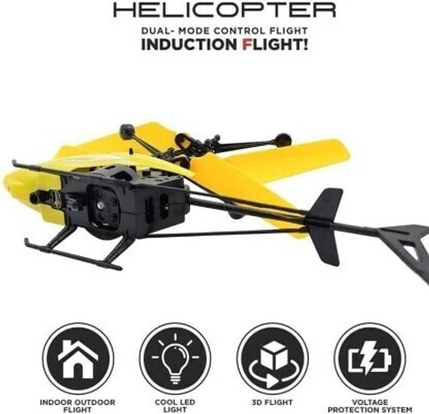ELEKTRON Remote Control Exceed Sensor Helicopter Toy with Charger for Kids (Yellow)