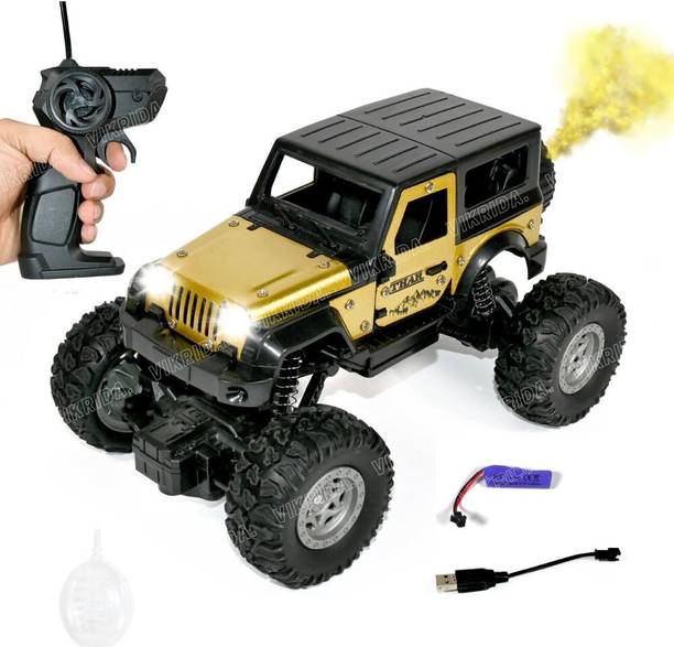 विक्रीडा Remote Control Car for Kids with Mist Smoke Effect 2 Wd Monster Truck