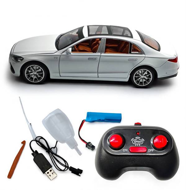 The Flyer's Bay Mercedes RC Car, 1:22 Scale,Die Cast with Openable Doors, Lights and Smoke